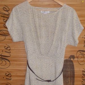 BCBGeneration buttercream open back belted dress